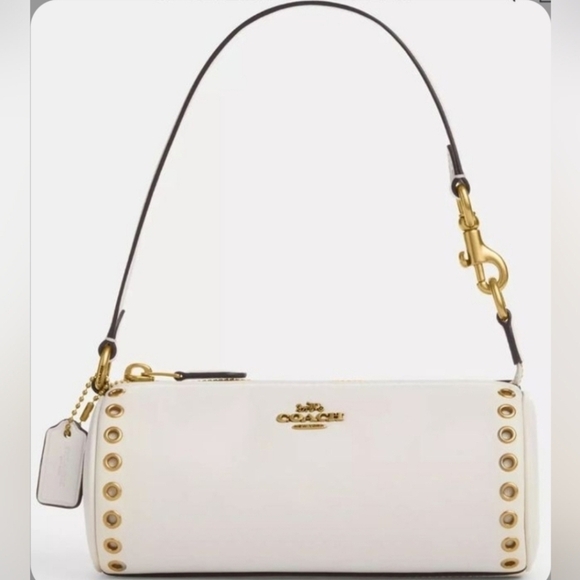 Coach Nolita Mini Barrel Bag In Chalk White - Picture 2 of 16